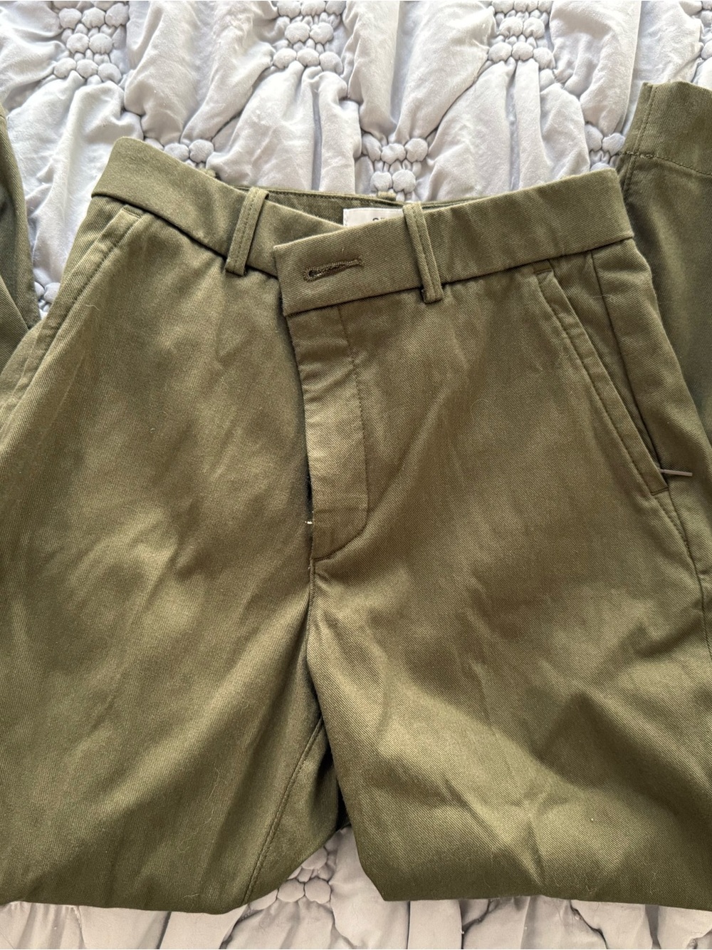 Spanx Olive Green Casual Chino Pants Small